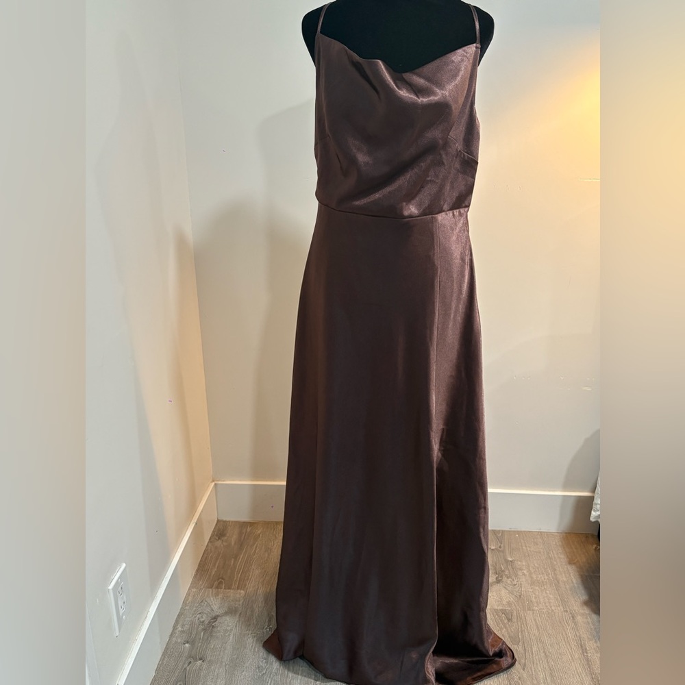 Birdy Grey Strapless Dress in Deep Brown